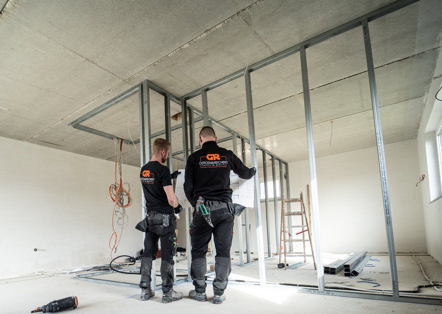 Dachausbau eines Bades mit Trockenbauelementen